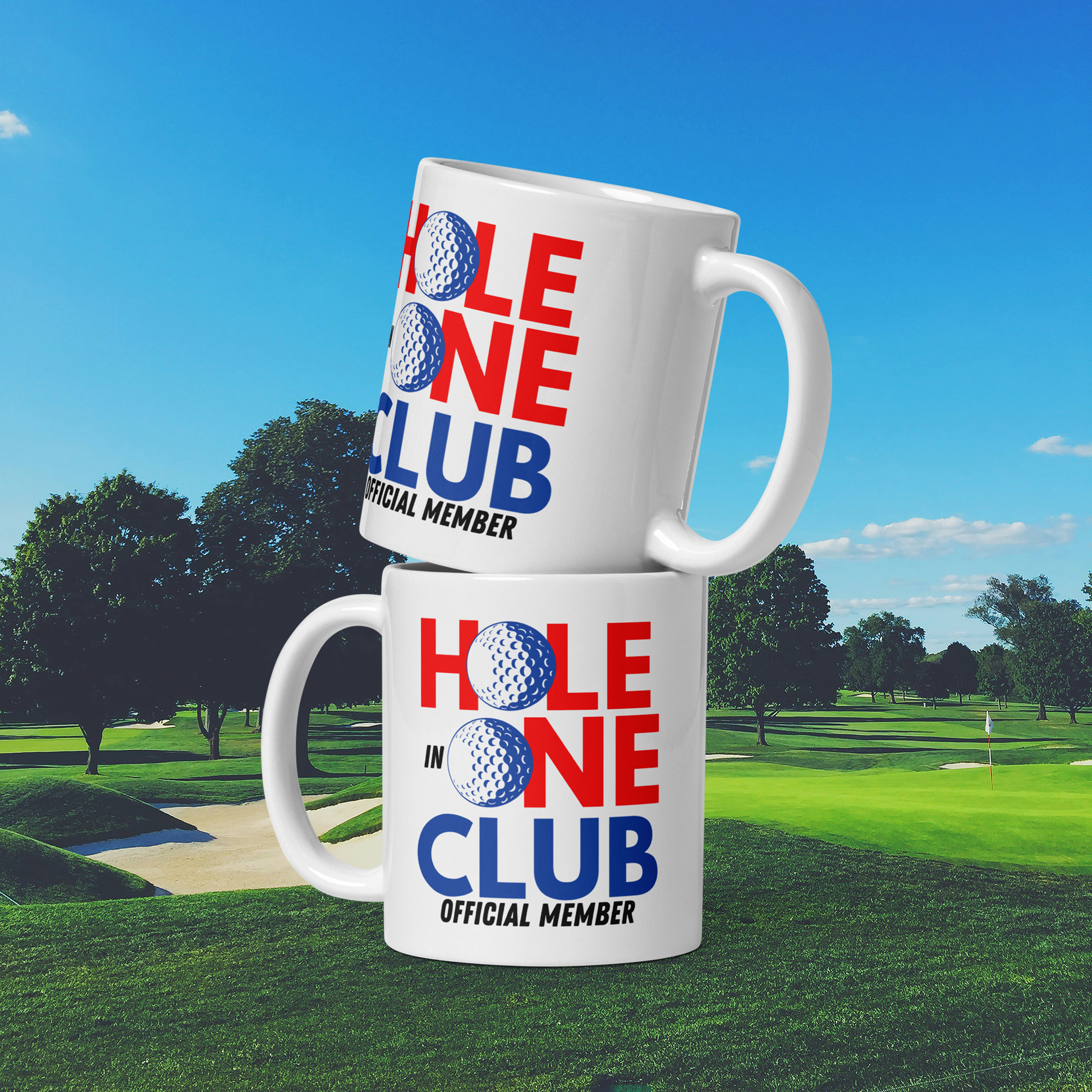 hole in one club official member golf coffee mug
