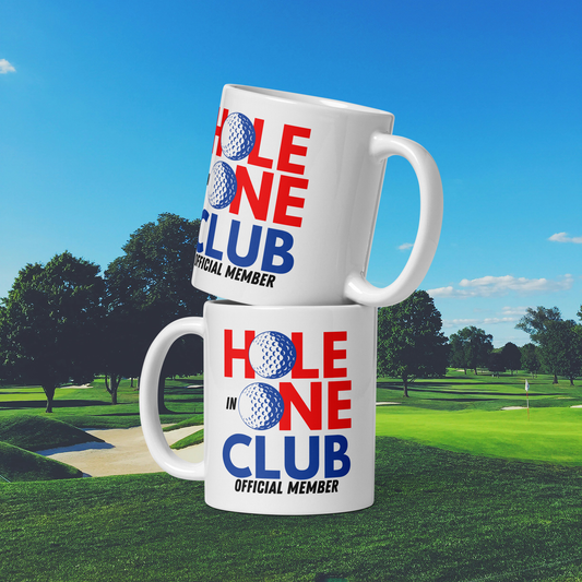 hole in one club official member golf coffee mug