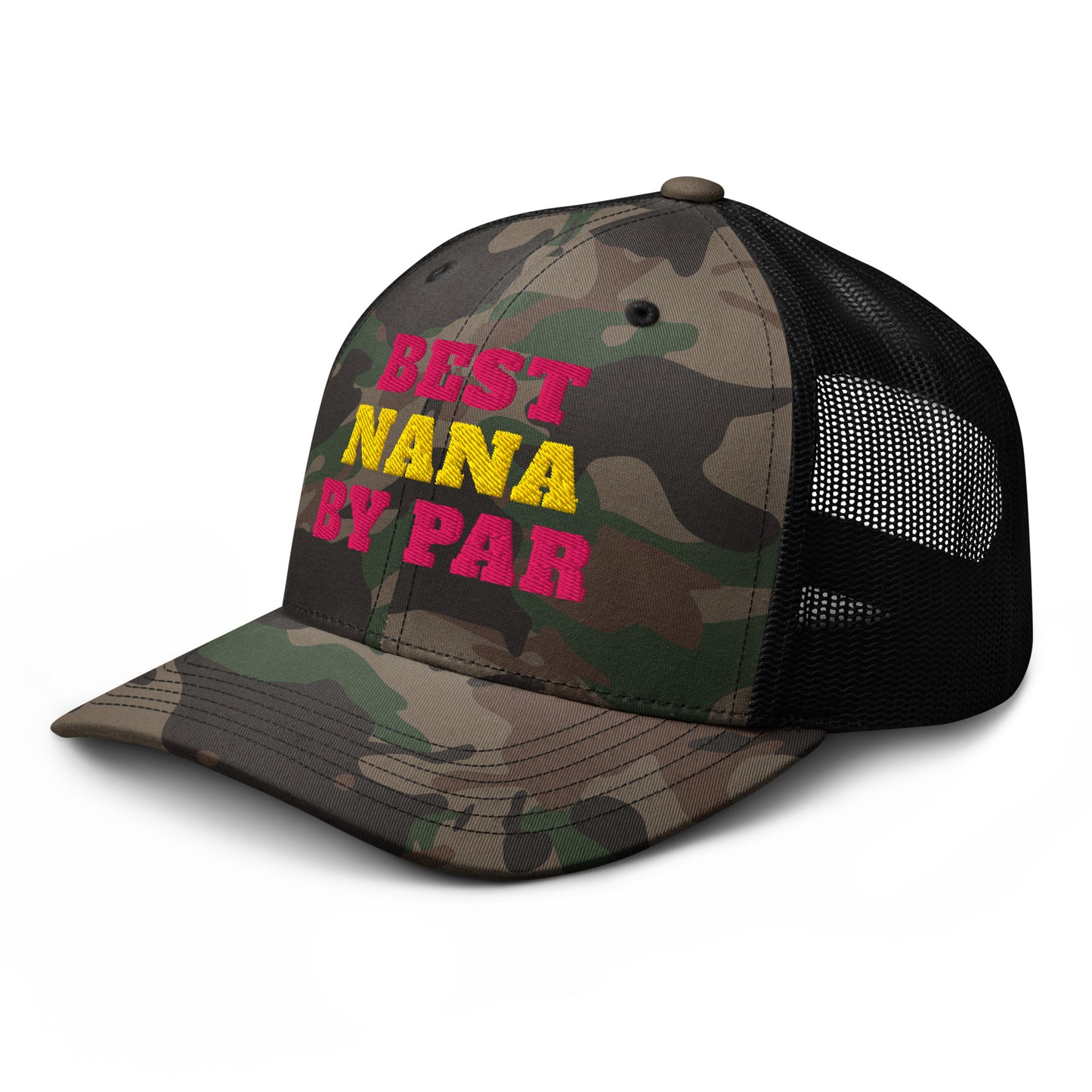 Black trucker hat nana golf gift