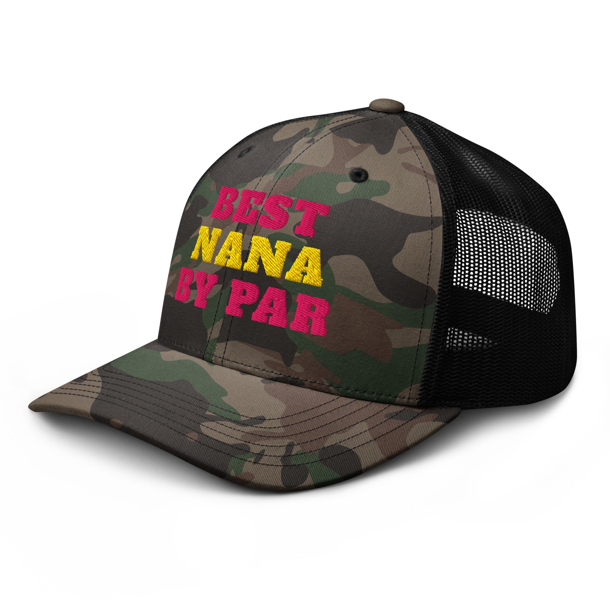 Black trucker hat nana golf gift