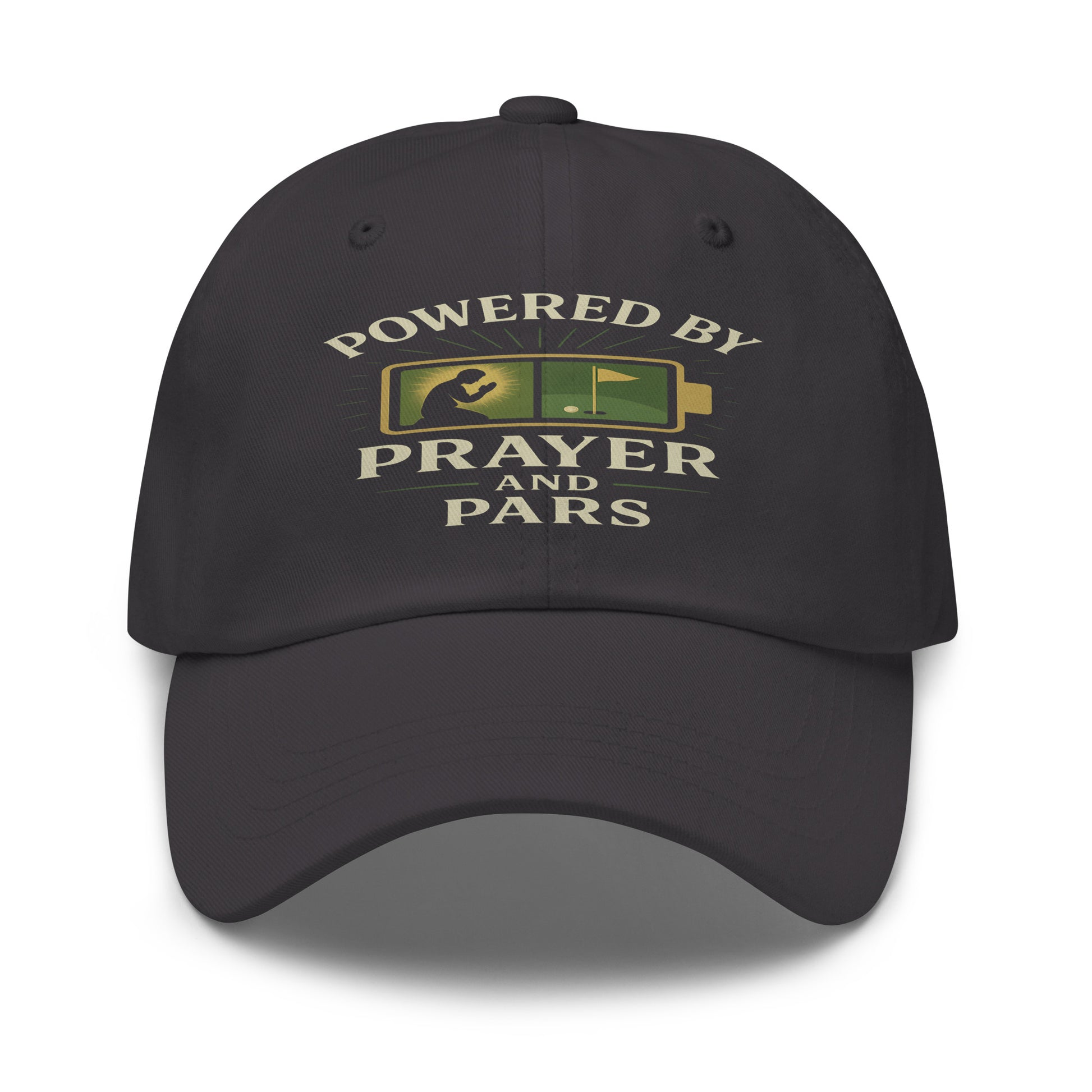 soft cotton chino golf cap with Christian humor