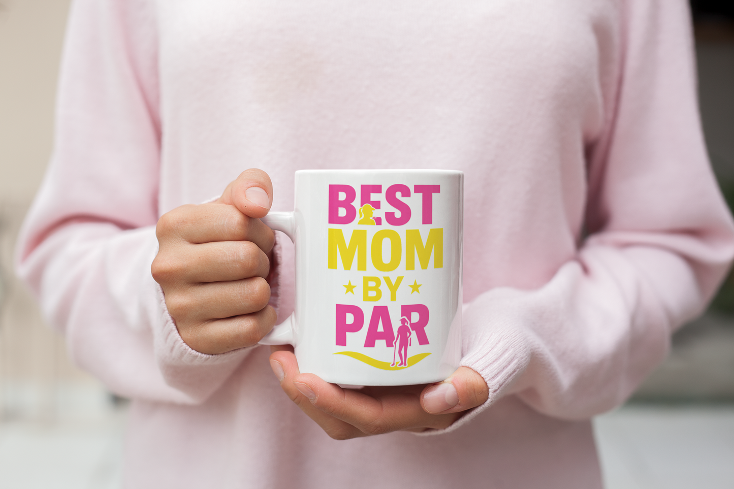 Ceramic gift mug for mom who loves the fairway
