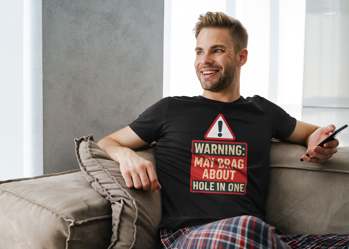 Retro-style golf warning message design
