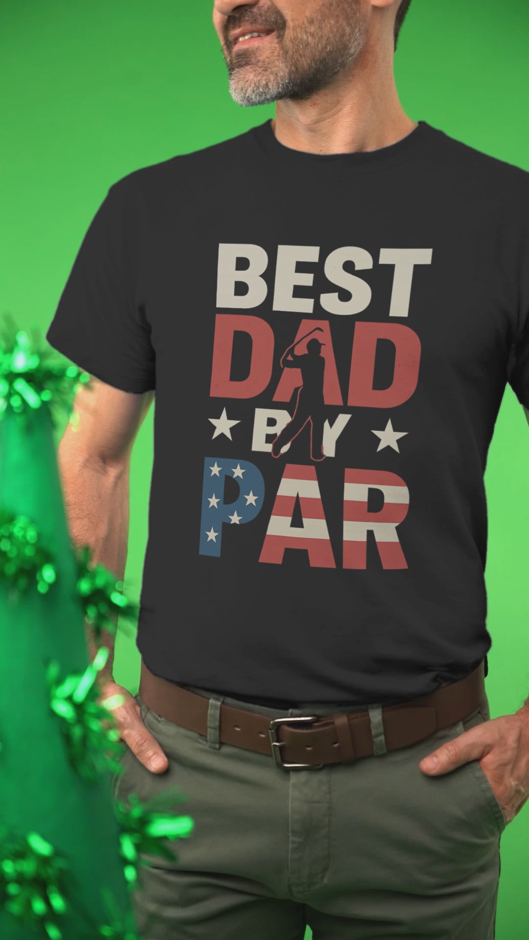 Bold fatherhood themed golf apparel