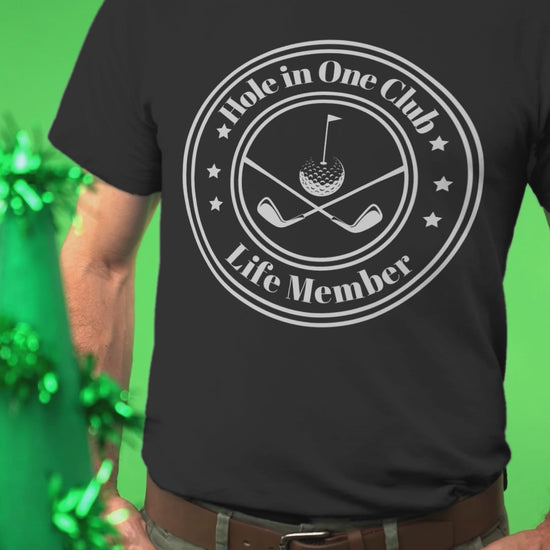 Graphic golf shirt celebrating a unique achievement