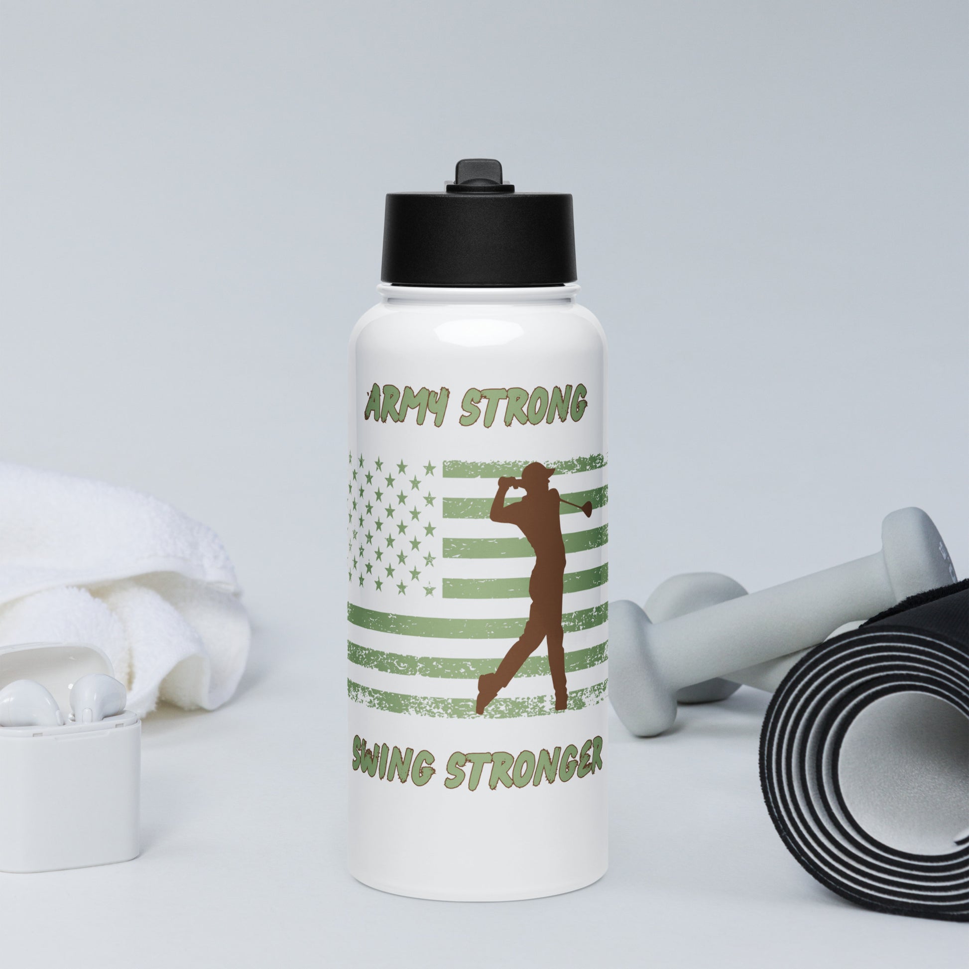 Military themed men's hydration bottle