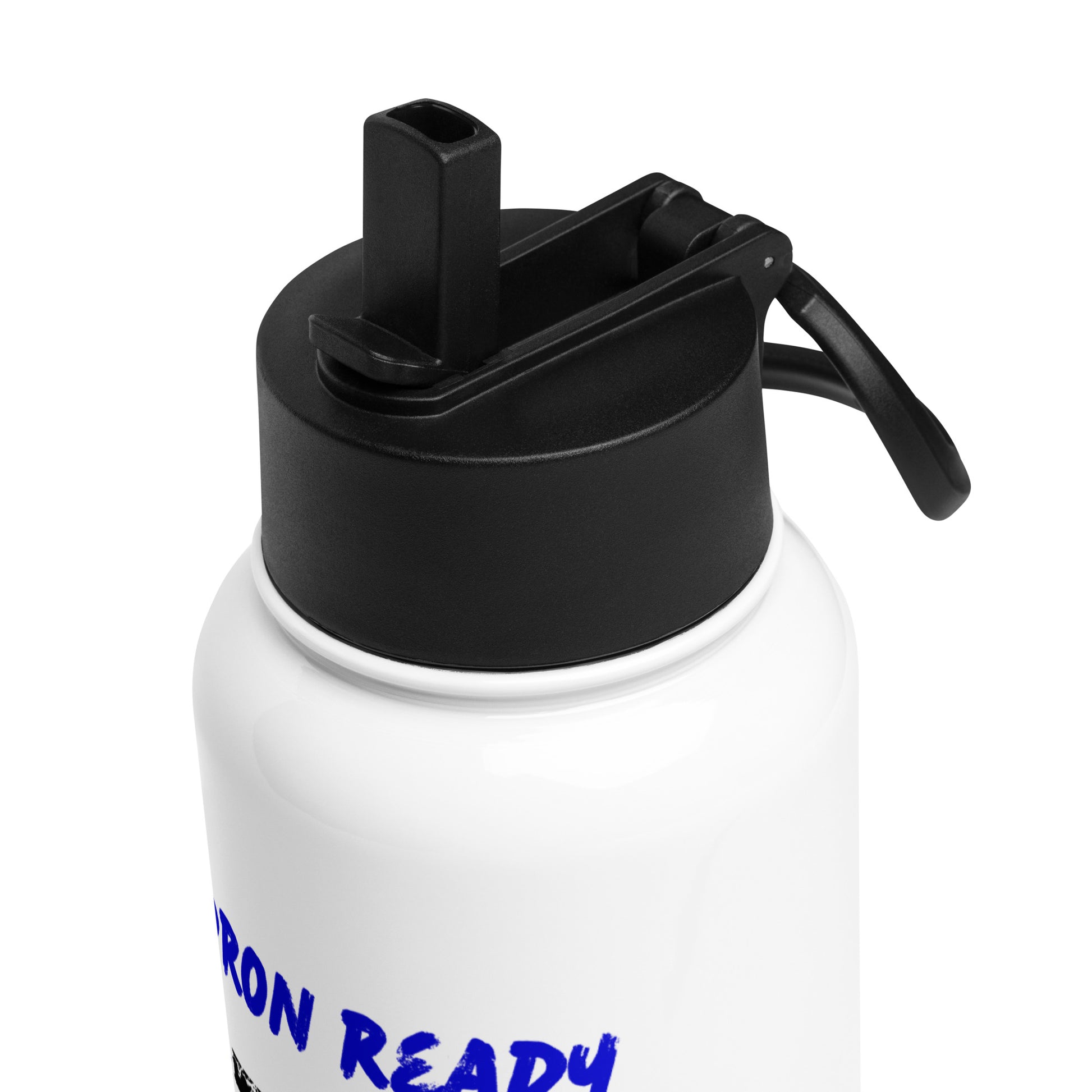male silhouette golf and flag bottle