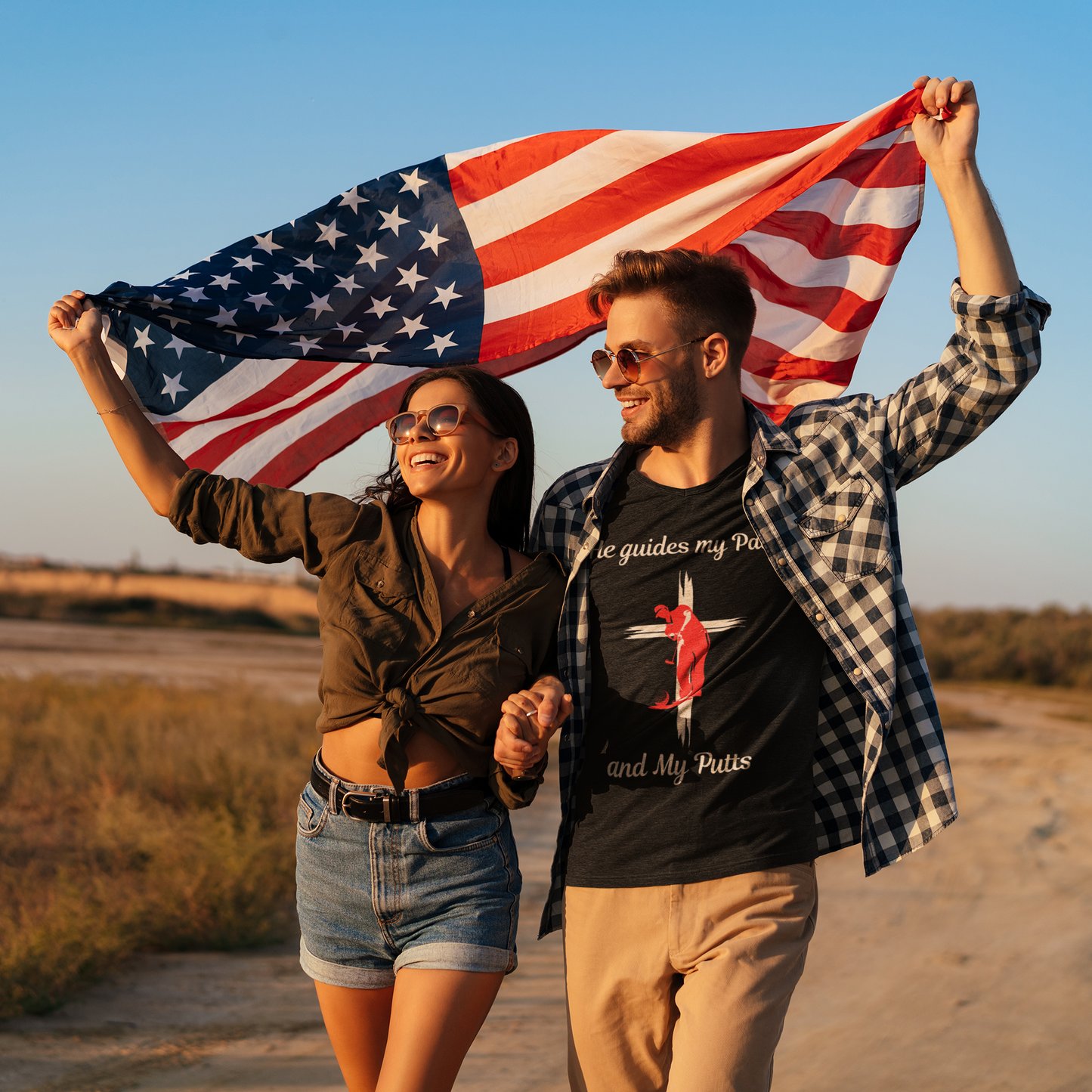 Faith and golf combined shirt graphic