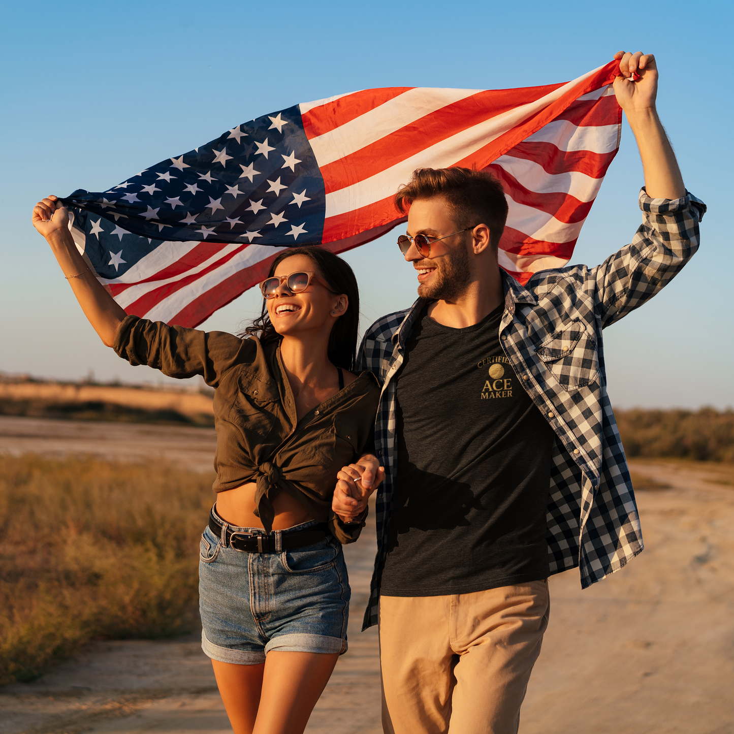 Golf achievement shirt in black