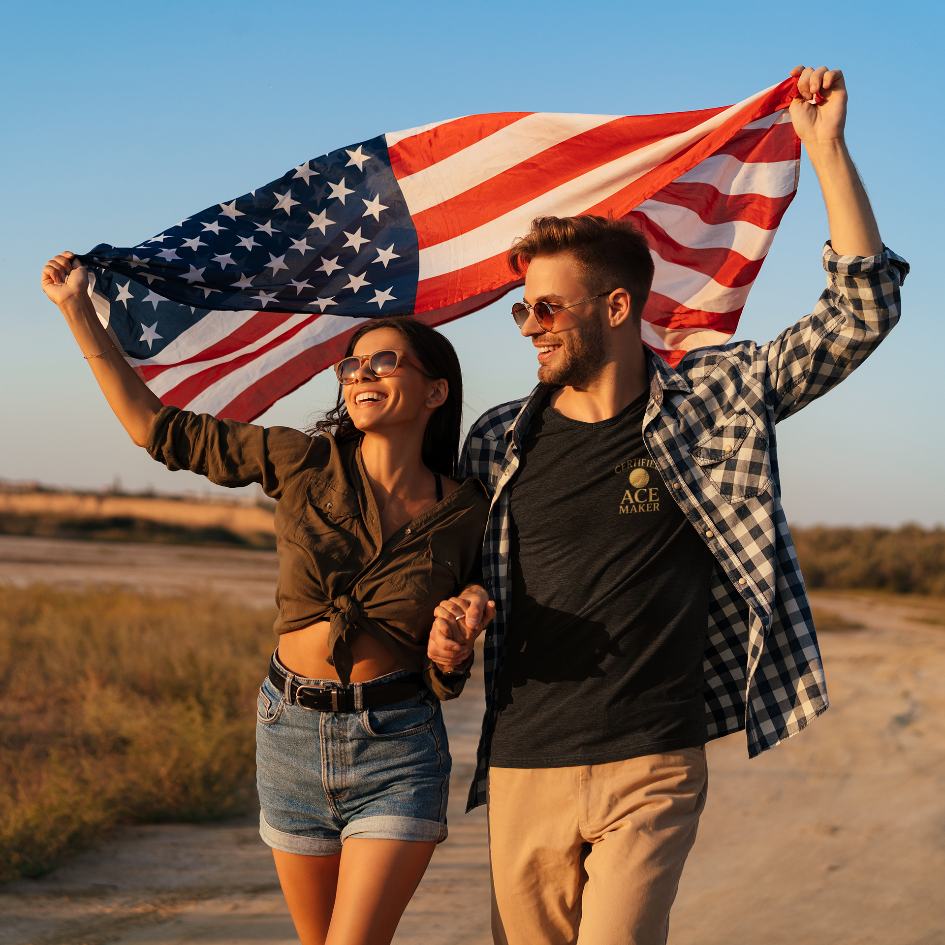 Golf achievement shirt in black