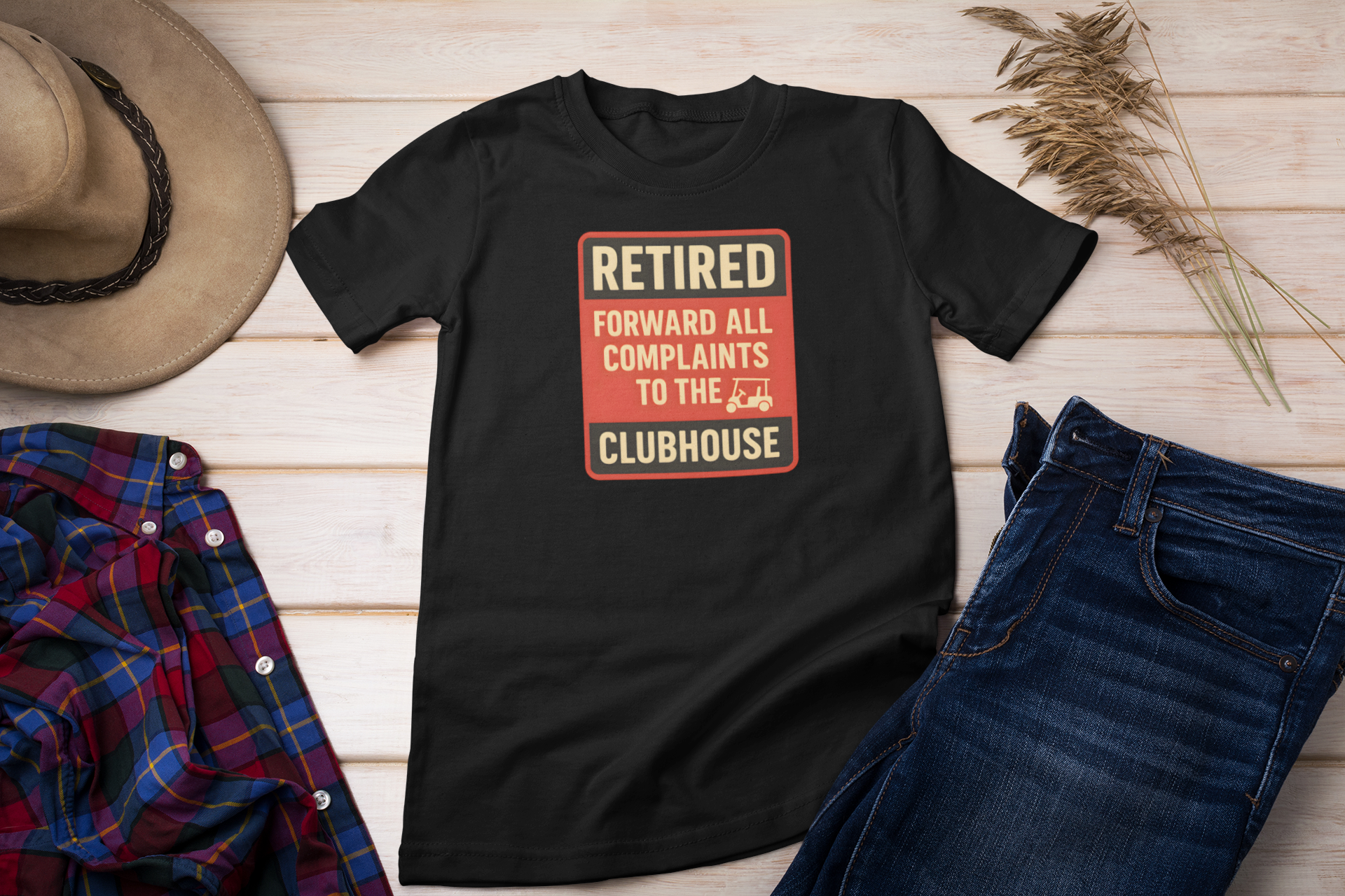 Unisex retiree humor T-shirt design