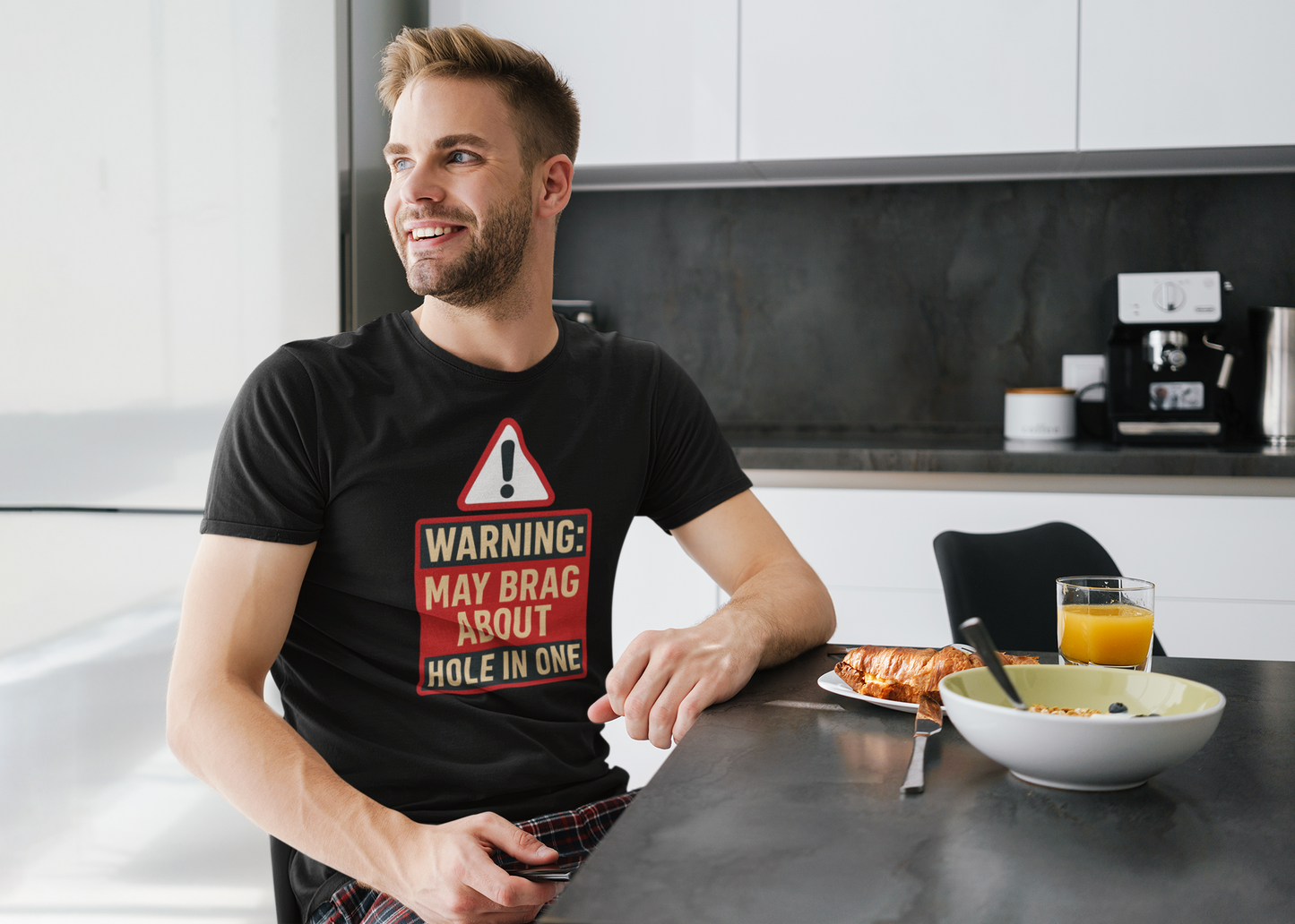 Funny golf-themed warning sign T-shirt