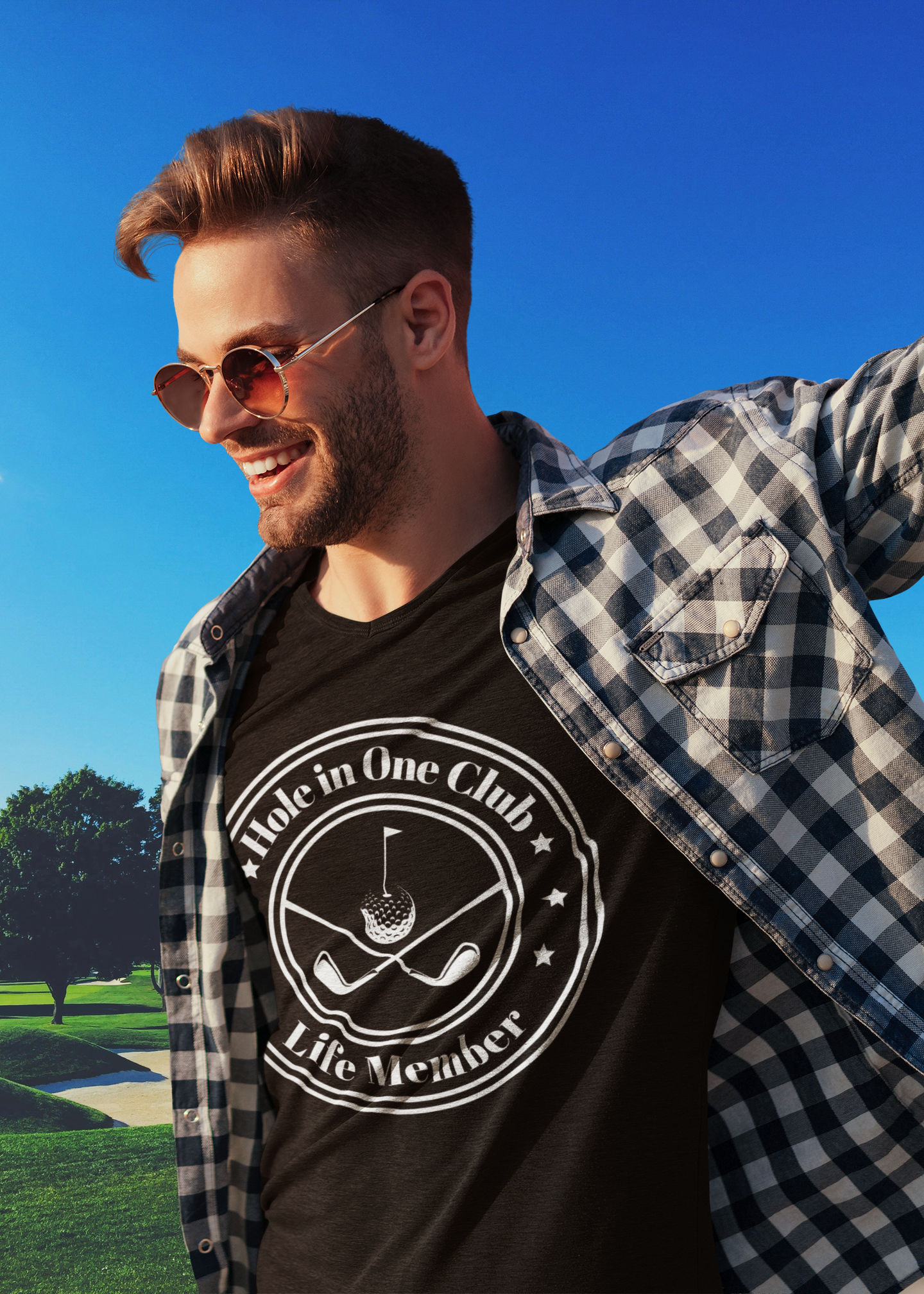 Premium golf achievement tee for special occasions