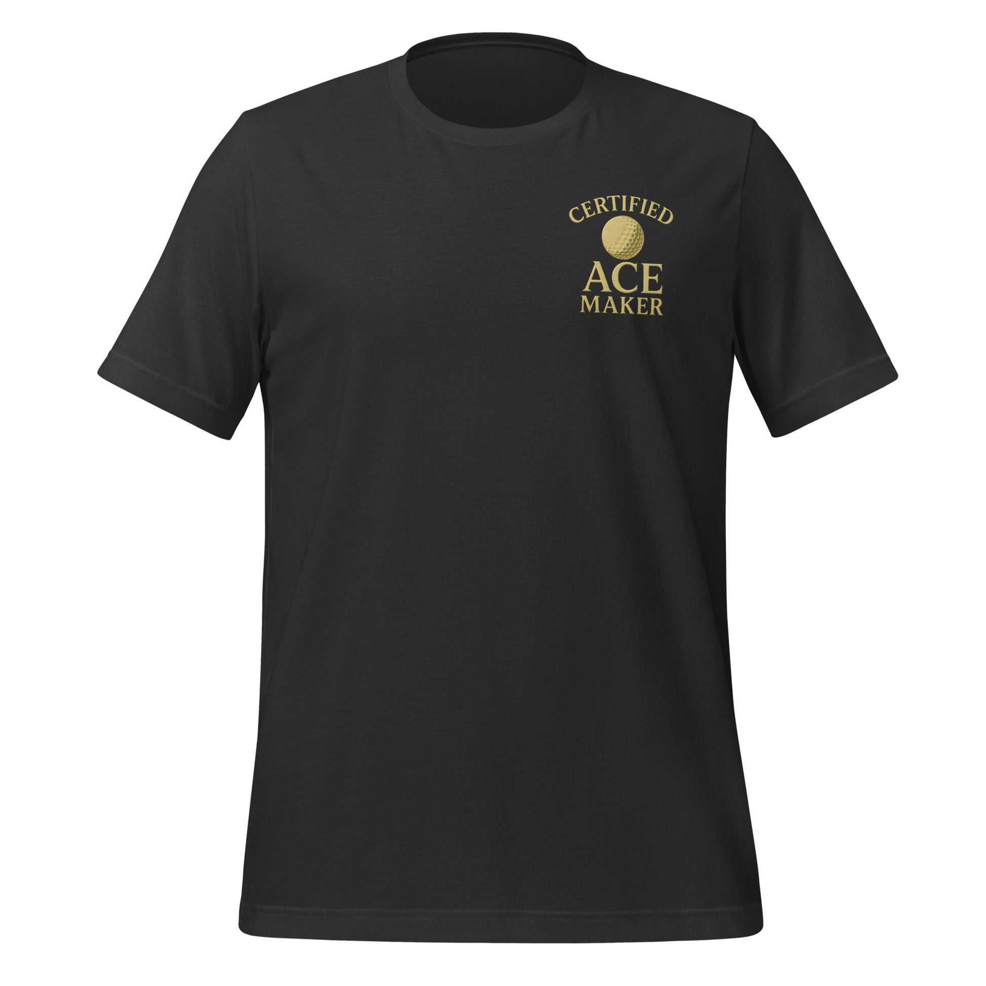Gold print golf crest T-shirt