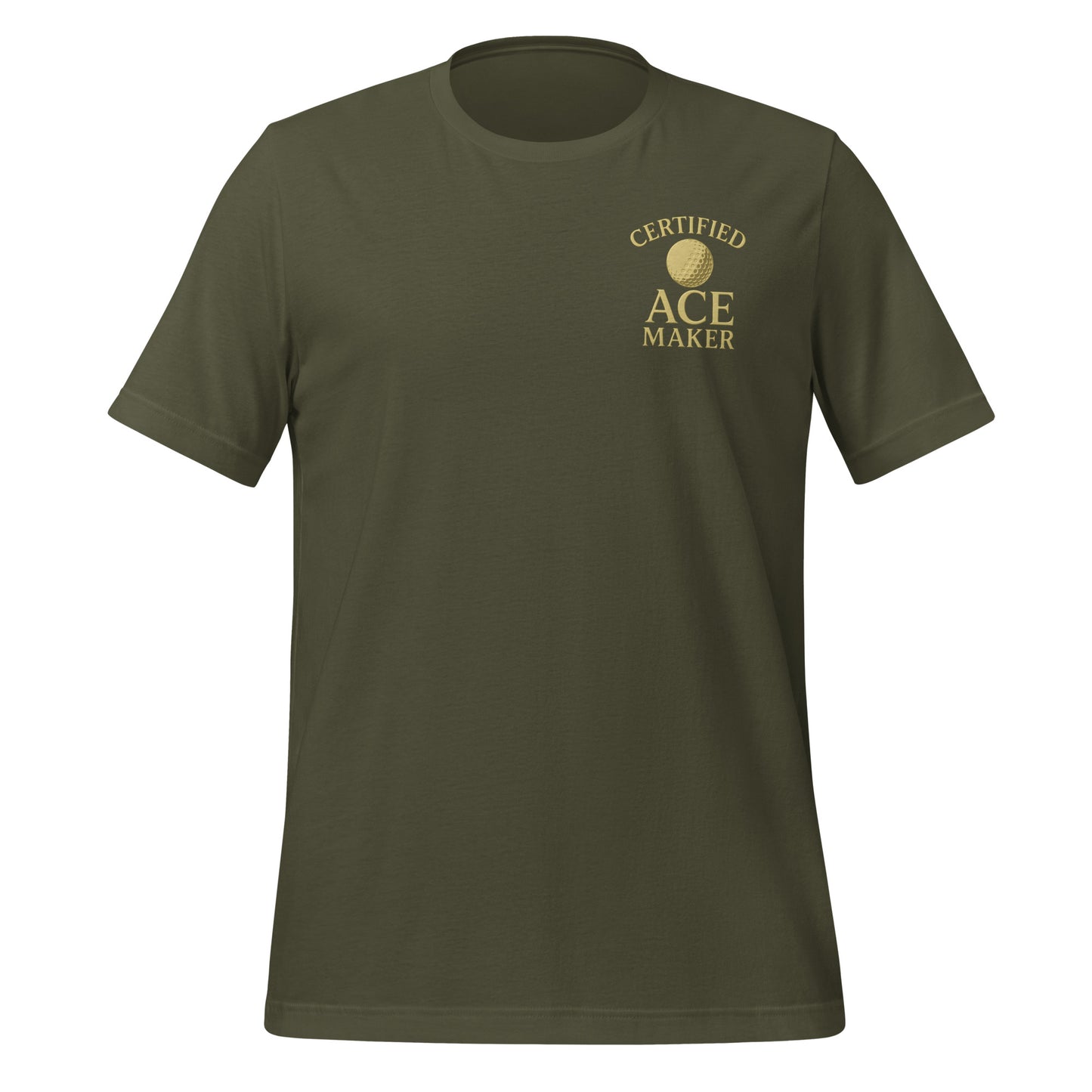 Golf gift tee featuring elegant gold design