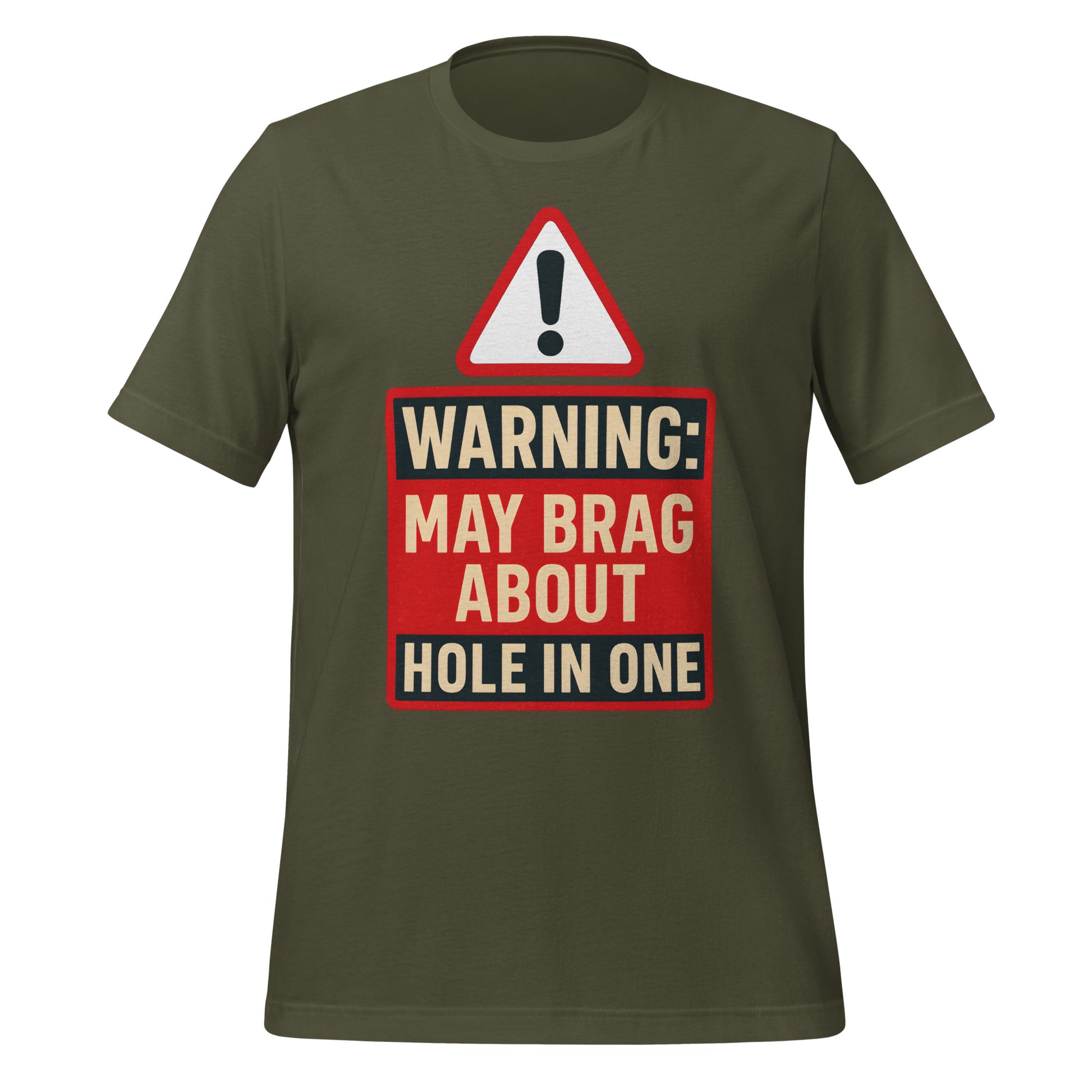 Fun novelty T-shirt with hole-in-one themed print