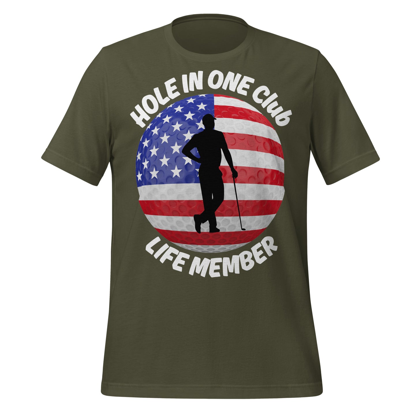 Modern patriotic golf shirt for life member status