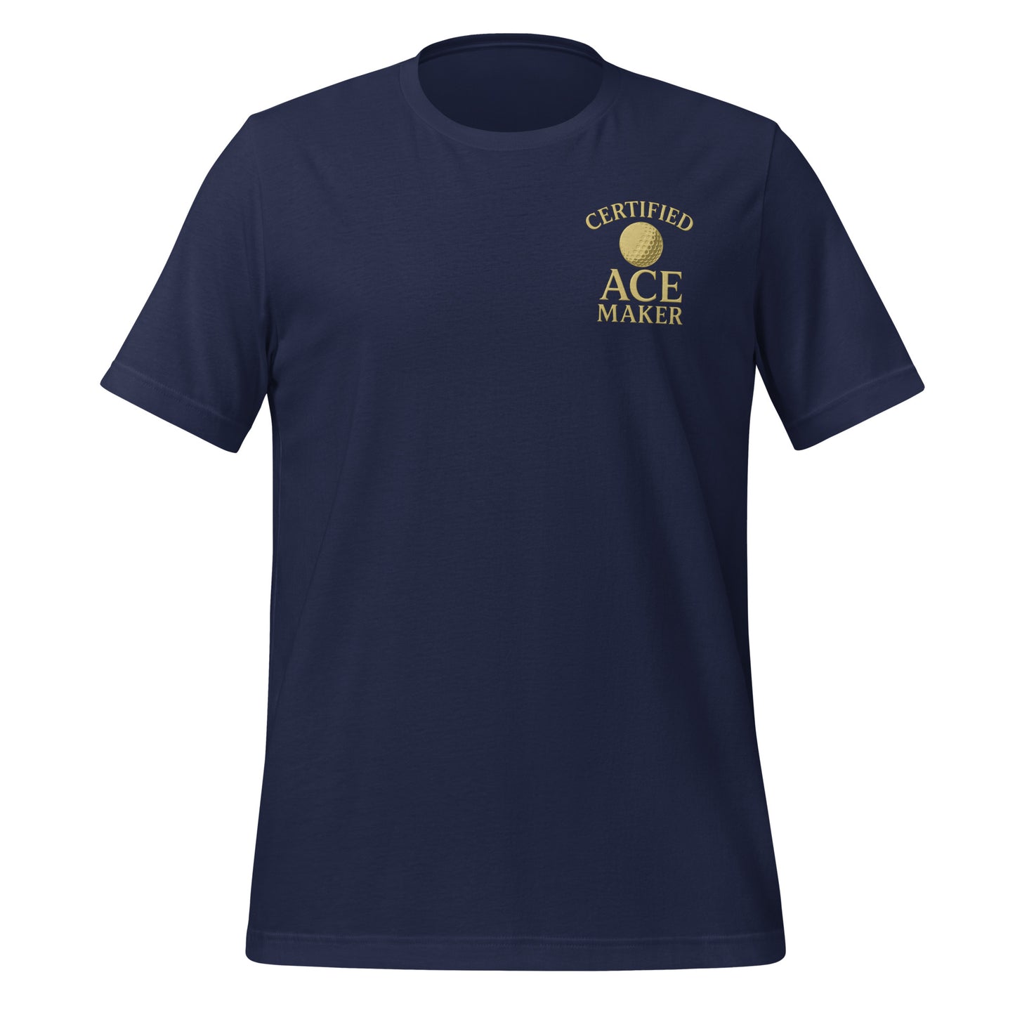 Black cotton tee for golf enthusiasts