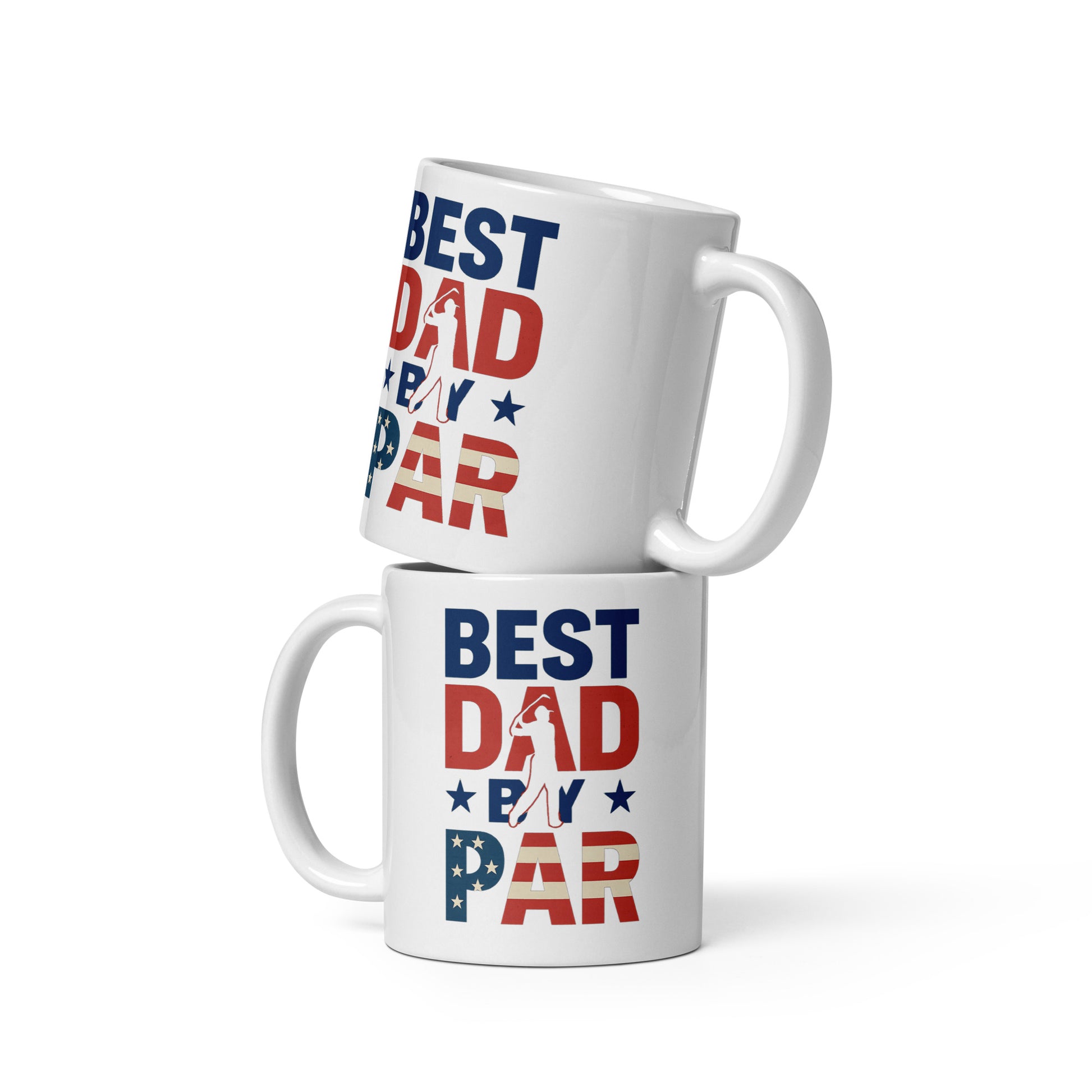 American flag-inspired golf mug for men