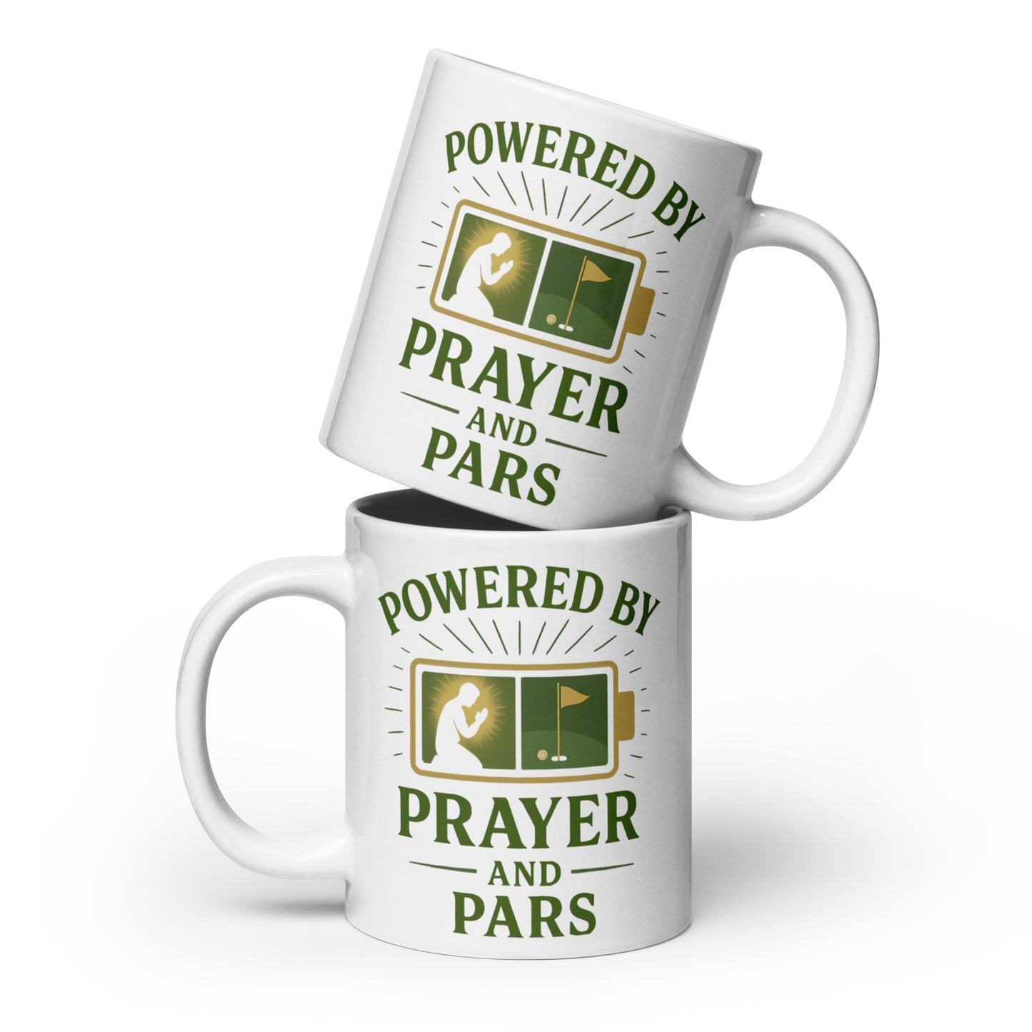 20oz oversized mug with devotional and golfing fusion design